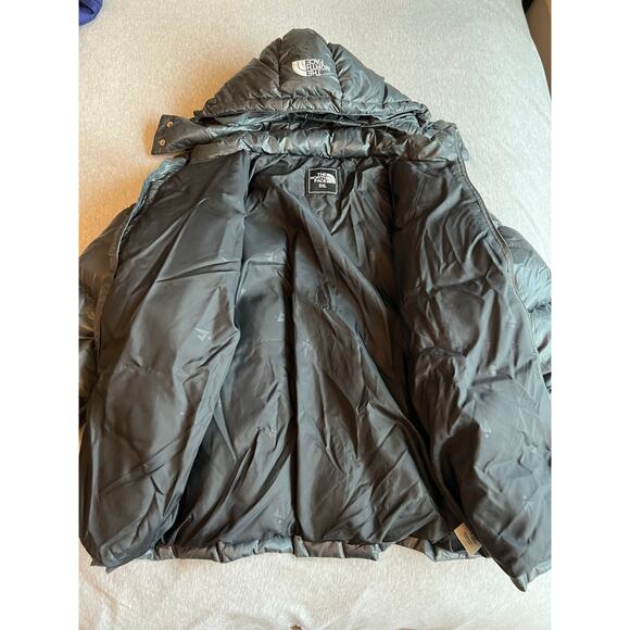 the north face kids 3xl nuptuse 900 puffy coat dark gray shine down jacket warm! - Picture 12 of 13